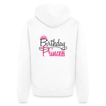 princess prinzessin krone koenigin girl maedchen p - Unisex Premium Bio Zip Hoodie - Weiß - Hinten - Thijin (182cm)