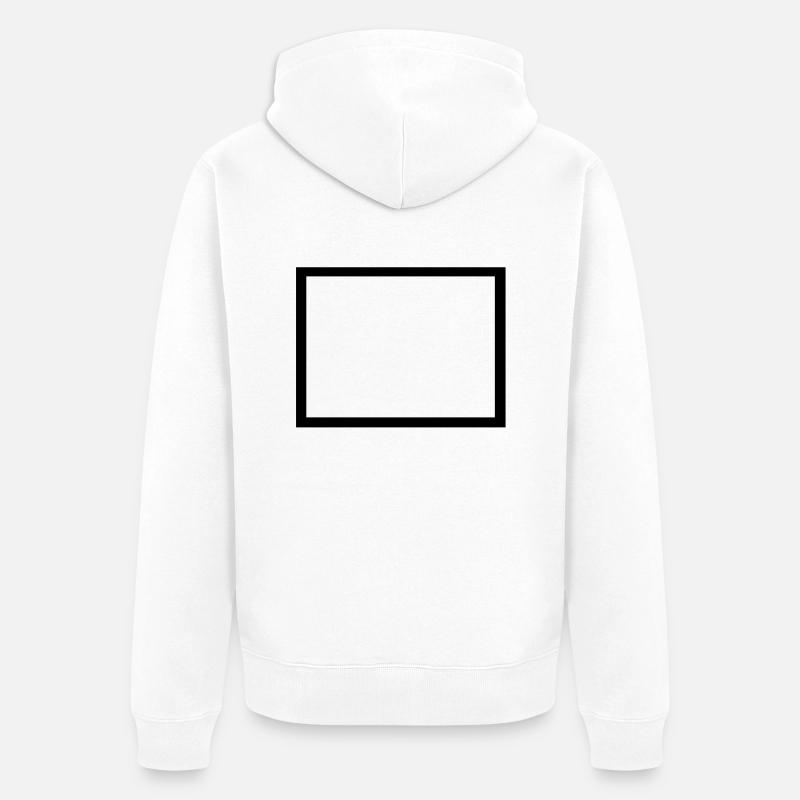 cadre pour image_2_1 - Veste à capuche bio Premium Unisexe - blanc