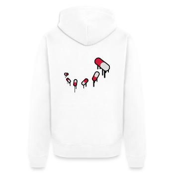 Medicine Pills - Unisex Premium Bio Zip Hoodie - Weiß - Hinten - Thijin (182cm)