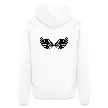 wings_f1 - Veste à capuche bio Premium Unisexe - blanc - Dos - Thijin (182cm)