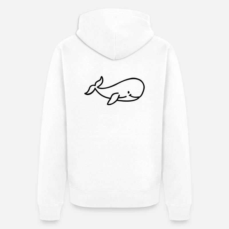 Baleine - Veste à capuche bio Premium Unisexe - blanc