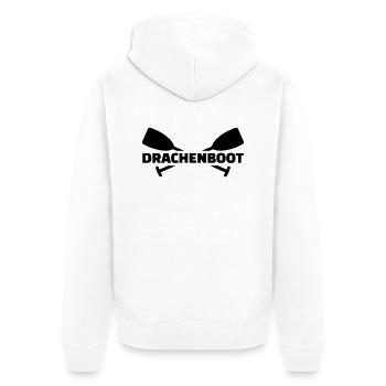 Drachenboot - Unisex Premium Bio Zip Hoodie - Weiß - Hinten - Thijin (182cm)
