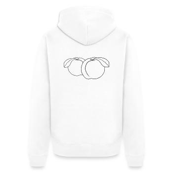 2 pêches délicieuses de fruits de fruits - Veste à capuche bio Premium Unisexe - blanc - Dos - Thijin (182cm)