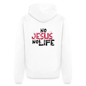 larmes vieux modèle de grattage ne jesus pas copai - Veste à capuche bio Premium Unisexe - blanc - Dos - Thijin (182cm)