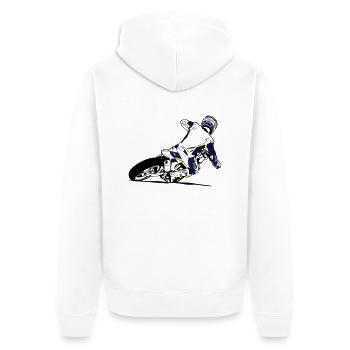 Supermoto - Supermotard - Veste à capuche bio Premium Unisexe - blanc - Dos - Thijin (182cm)
