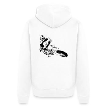 Supermoto Racing - Supermotard - Veste à capuche bio Premium Unisexe - blanc - Dos - Thijin (182cm)