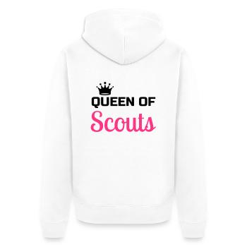 scout / scouting / scoutisme / guide - Veste à capuche bio Premium Unisexe - blanc - Dos - Thijin (182cm)