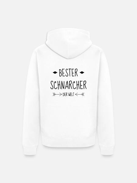 Ronfler / Ronfleur / Ronfleuse / Ronflement - Veste à capuche bio Premium Unisexe - blanc