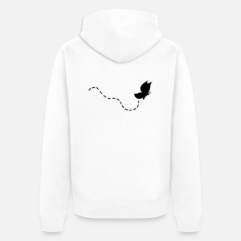 schmetterling - Veste à capuche bio Premium Unisexe - blanc
