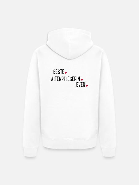 BESTE ALTENPFLEGERIN EVER - Unisex Premium Bio Zip Hoodie - Weiß