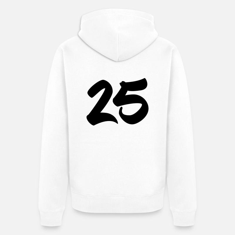 25 - Veste à capuche bio Premium Unisexe - blanc
