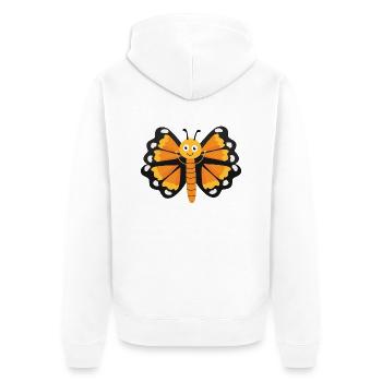 Papillon - Veste à capuche bio Premium Unisexe - blanc - Dos - Thijin (182cm)