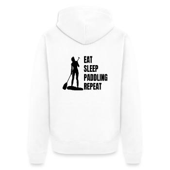 Stand-Up Paddling Stand Up Paddling Stand-Up Paddler Surfing - Veste à capuche bio Premium Unisexe - blanc - Dos - Thijin (182cm)