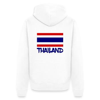 Thaïlande - Veste à capuche bio Premium Unisexe - blanc - Dos - Thijin (182cm)