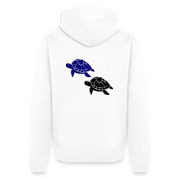 Tortues - Veste à capuche bio Premium Unisexe - blanc - Dos - Thijin (182cm)