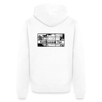 Kotti - Unisex Premium Bio Zip Hoodie - Weiß - Hinten - Thijin (182cm)