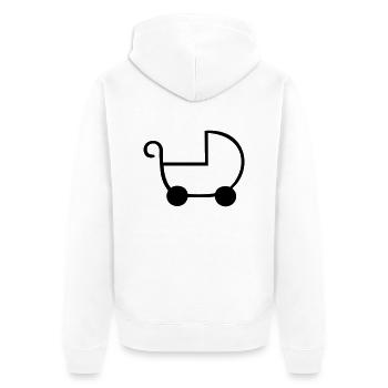 Bébé - Poussette - Veste à capuche bio Premium Unisexe - blanc - Dos - Thijin (182cm)