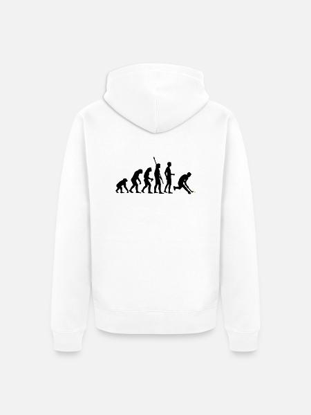evolution_herren_hockey_2c - Unisex Premium Organic Zip Hoodie - white