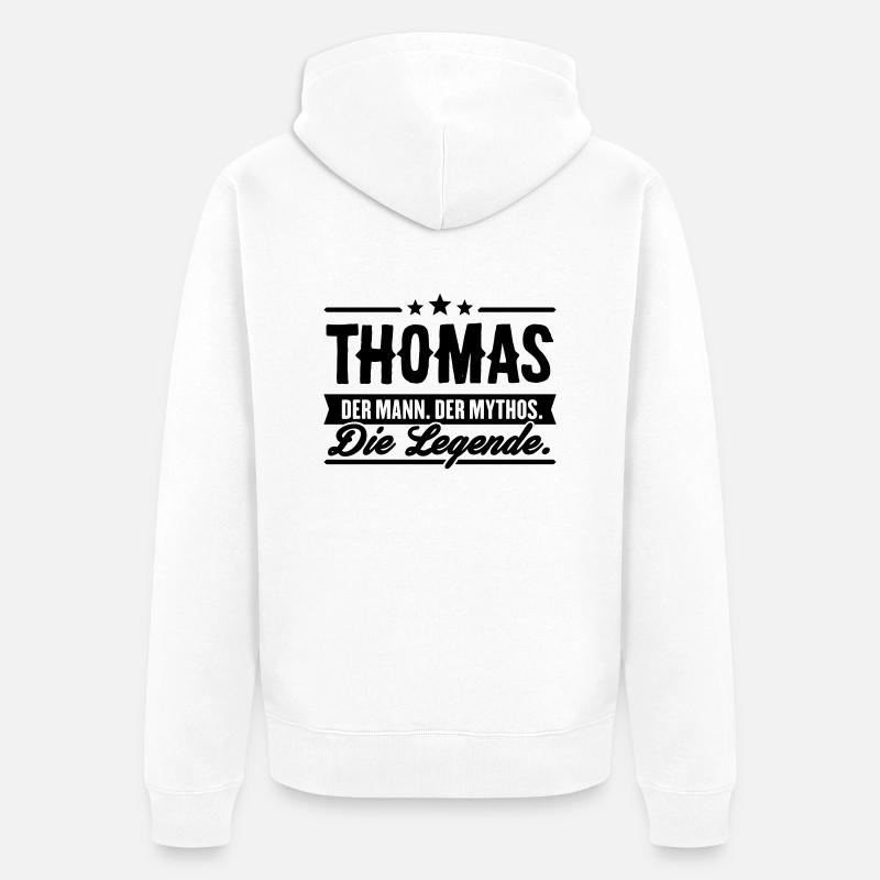 Man Myth Légende Thomas - Veste à capuche bio Premium Unisexe - blanc