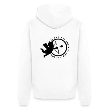 ti_amo_f1 - Veste à capuche bio Premium Unisexe - blanc - Dos - Thijin (182cm)