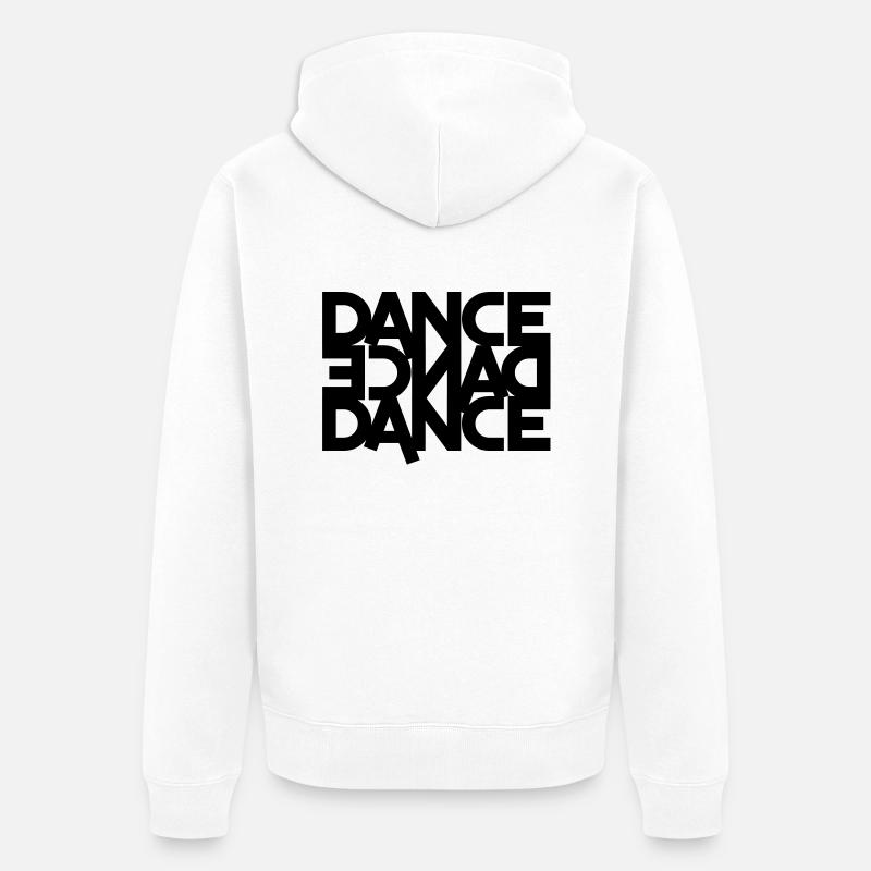 danse danse danse (en arrière) - Veste à capuche bio Premium Unisexe - blanc