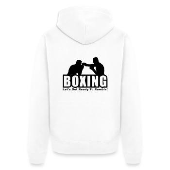 boxe thailandaise - Veste à capuche bio Premium Unisexe - blanc - Dos - Thijin (182cm)