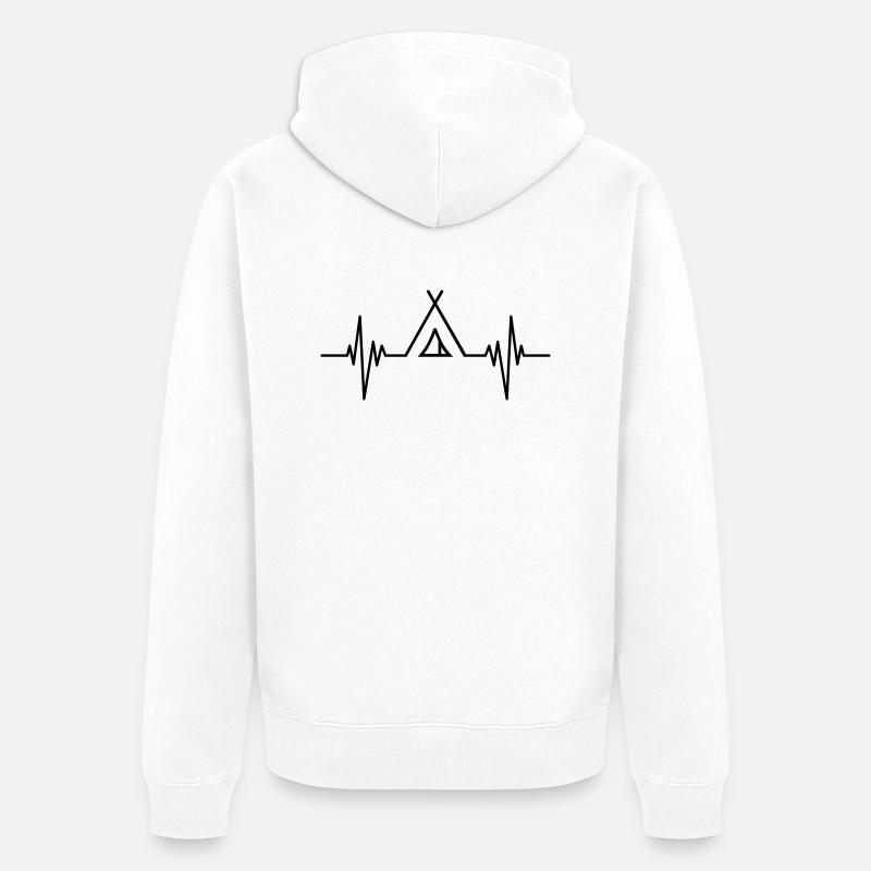 Puls de camping - Veste à capuche bio Premium Unisexe - blanc
