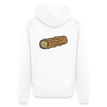 bois de chauffage bois huette holzscheit aboiement holzf - Veste à capuche bio Premium Unisexe - blanc - Dos - Thijin (182cm)