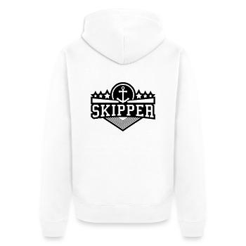skipper_design_an1 - Veste à capuche bio Premium Unisexe - blanc - Dos - Thijin (182cm)
