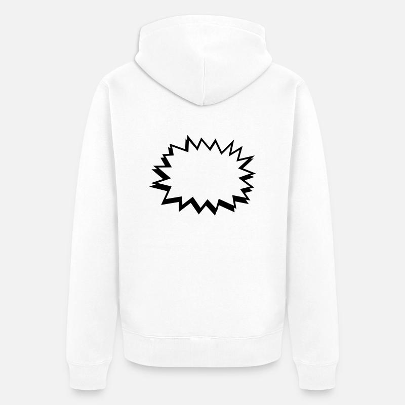 comic blase - comic bubble - Unisex Premium Bio Zip Hoodie - Weiß