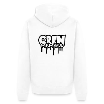 Crew Member Logo-Design - Unisex Premium Organic Zip Hoodie - white - Back - Thijin (182cm)