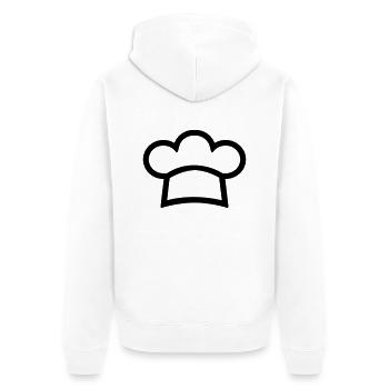 Chef's hat - Unisex Premium Organic Zip Hoodie - white - Back - Thijin (182cm)