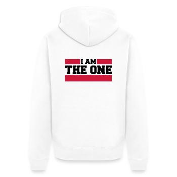 i_am_the_one - Unisex Premium Organic Zip Hoodie - white - Back - Thijin (182cm)