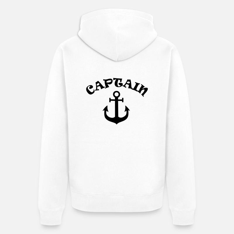 captain - Veste à capuche bio Premium Unisexe - blanc