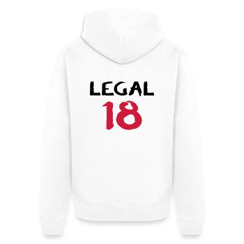 18 Birthday 18 Geburtstag T-Shirt - Unisex Premium Organic Zip Hoodie - white - Back - Thijin (182cm)