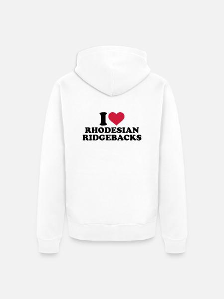 Rhodesian Ridgeback - Unisex Premium Bio Zip Hoodie - Weiß