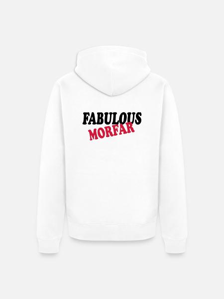 Fabulous morfar 111 - Unisex Premium Organic Zip Hoodie - white