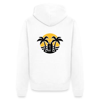 Surf - Veste à capuche bio Premium Unisexe - blanc - Dos - Thijin (182cm)