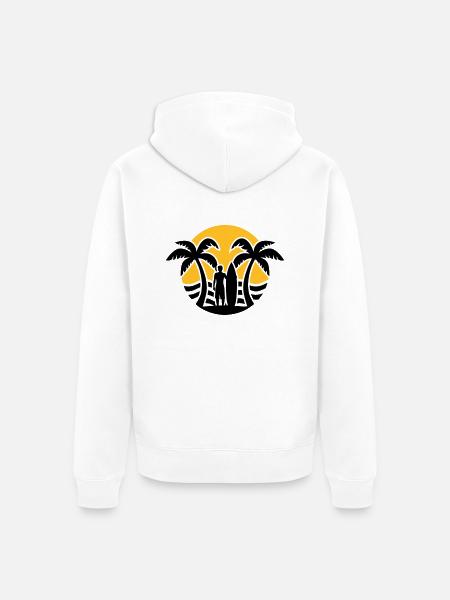 Surf - Veste à capuche bio Premium Unisexe - blanc