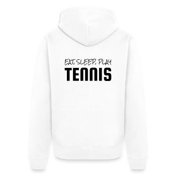 Tennis - Sport - Racket - Tennis Player - Tenis - Veste à capuche bio Premium Unisexe - blanc - Dos - Thijin (182cm)