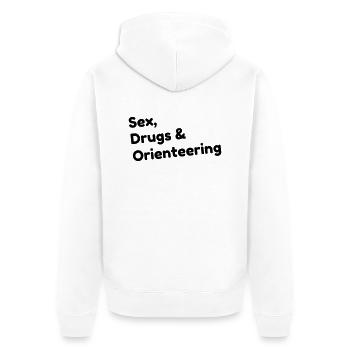 Orienteering / Orienteer / Course d'Orientation - Veste à capuche bio Premium Unisexe - blanc - Dos - Thijin (182cm)