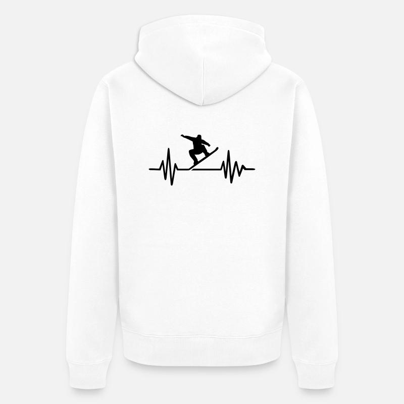 Snowboard - Veste à capuche bio Premium Unisexe - blanc