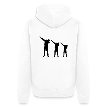 dabbing design - Unisex Premium Bio Zip Hoodie - Weiß - Hinten - Thijin (182cm)