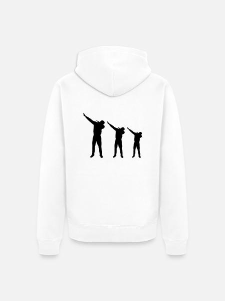dabbing design - Unisex Premium Bio Zip Hoodie - Weiß