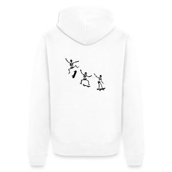 SKELETONS PATINEURS - Veste à capuche bio Premium Unisexe - blanc - Dos - Thijin (182cm)