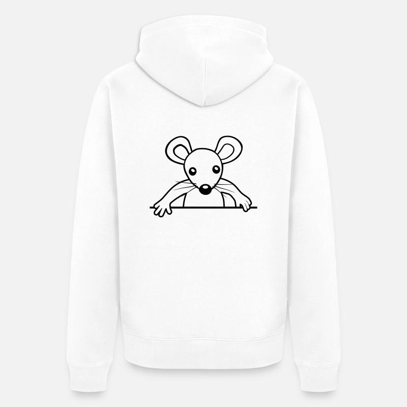 Mignon derrière le mur - Veste à capuche bio Premium Unisexe - blanc