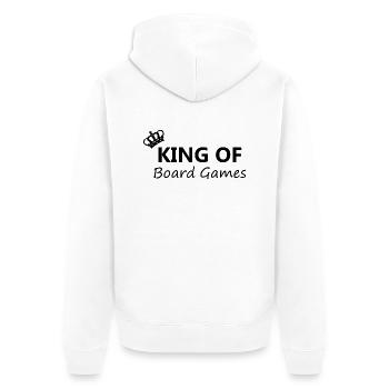boardgame chess backgammon game night - Unisex Premium Bio Zip Hoodie - Weiß - Hinten - Thijin (182cm)