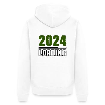 Loading 2024 - Unisex Premium Organic Zip Hoodie - white - Back - Thijin (182cm)