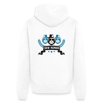 Membre de l’équipage de Gorilla - Veste à capuche bio Premium Unisexe - blanc - Dos - Thijin (182cm)