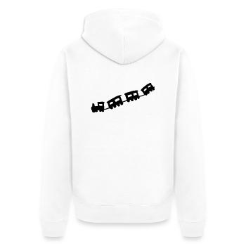 train - Veste à capuche bio Premium Unisexe - blanc - Dos - Thijin (182cm)
